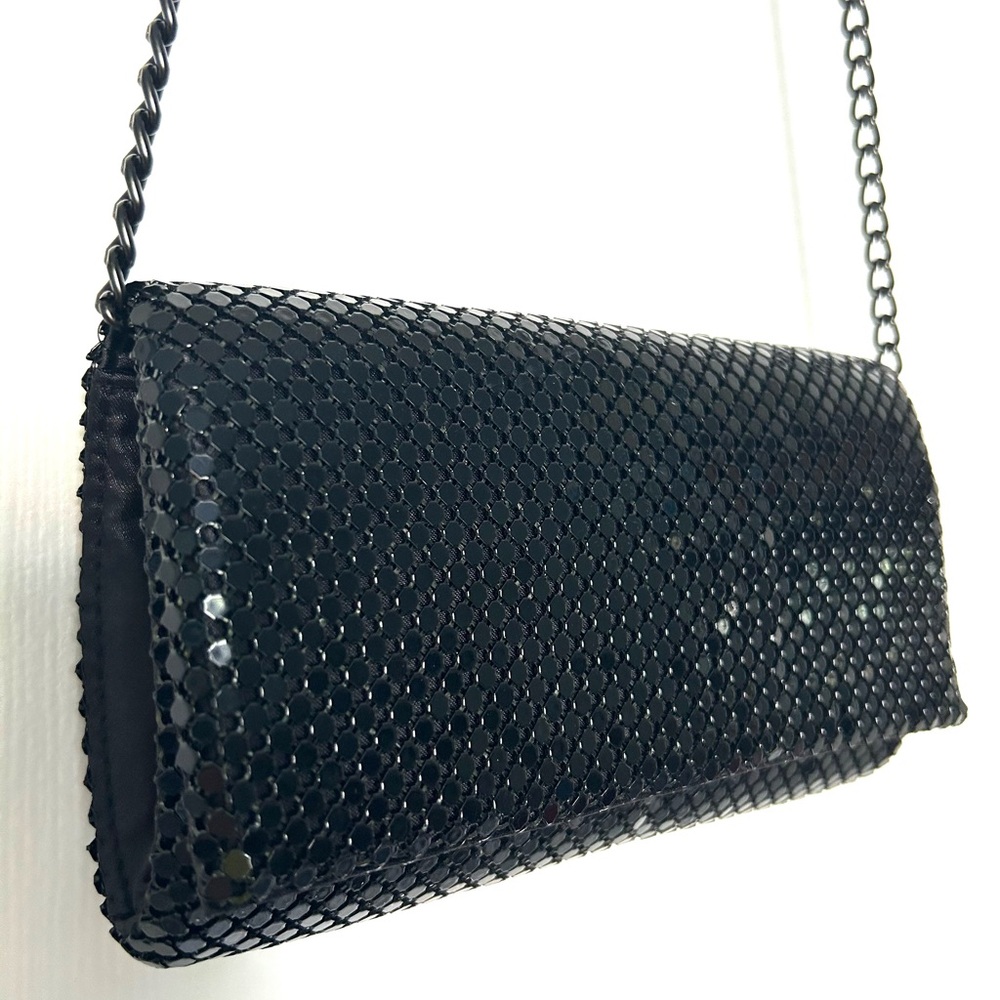 Black Metal Mini Clutch/Shoulder Bag
